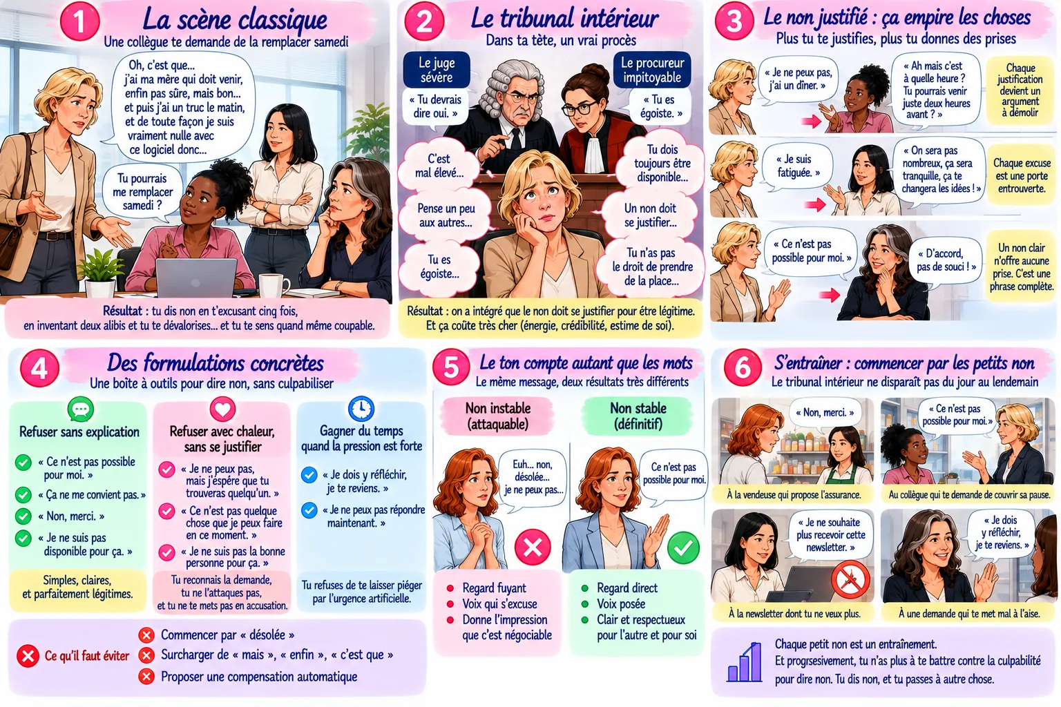 illustration dire non version legere